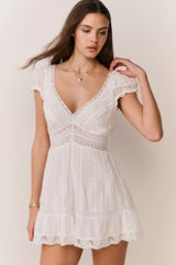 Edena Cotton Victorian Mini Dress