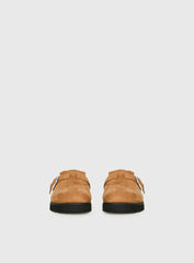 Raxton Faux Suede Clogs Brown
