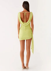 Good Fortune Mini Dress - Lime