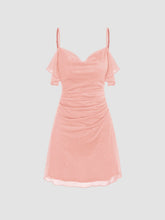 Sequin Ruched Mini Dress
