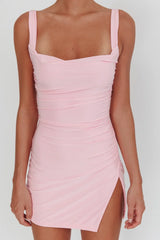 Won'T Bite Backless Mini Dress Pink