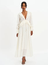 Safiya Jacquard Chiffon Long Sleeve Maxi Dress