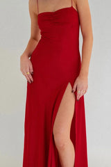 Stylish Sheath Spaghetti Straps Pink Party Dress with Criss Cross Back
