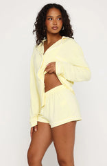 Airplane Mode Modal Pyjama Top Lemon