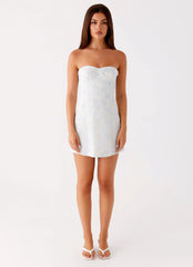 Dollie Mini Dress - Blue Floral