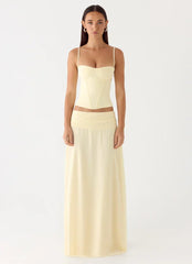 Tayana Corset Top - Yellow