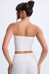 Modal Twist-Front Bandeau Top in White