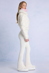 Waterproof Belted Layered Ski Suit in Ice
