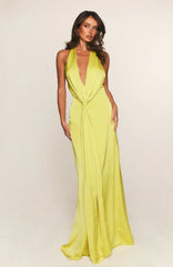 Delicate Delight Maxi Dress Chartreuse