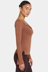 ButterCloudâ„˘ Long-Sleeve Top in Cocoa