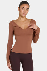 ButterCloudâ„˘ Long-Sleeve Top in Cocoa