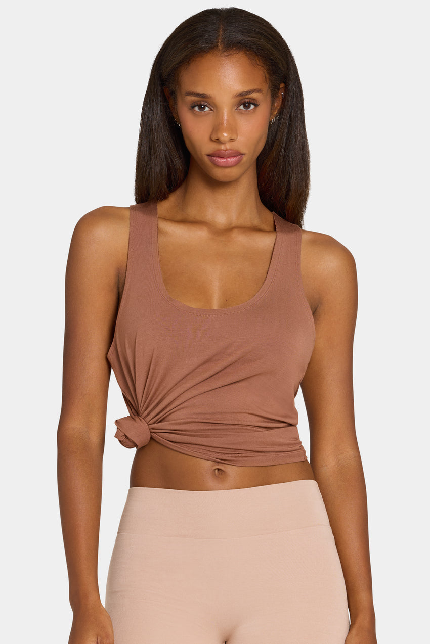 ButterCloudâ„˘ Slouchy Tank Top in Cocoa