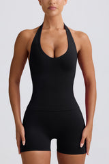 Define Luxe Halterneck Tank Top in Black