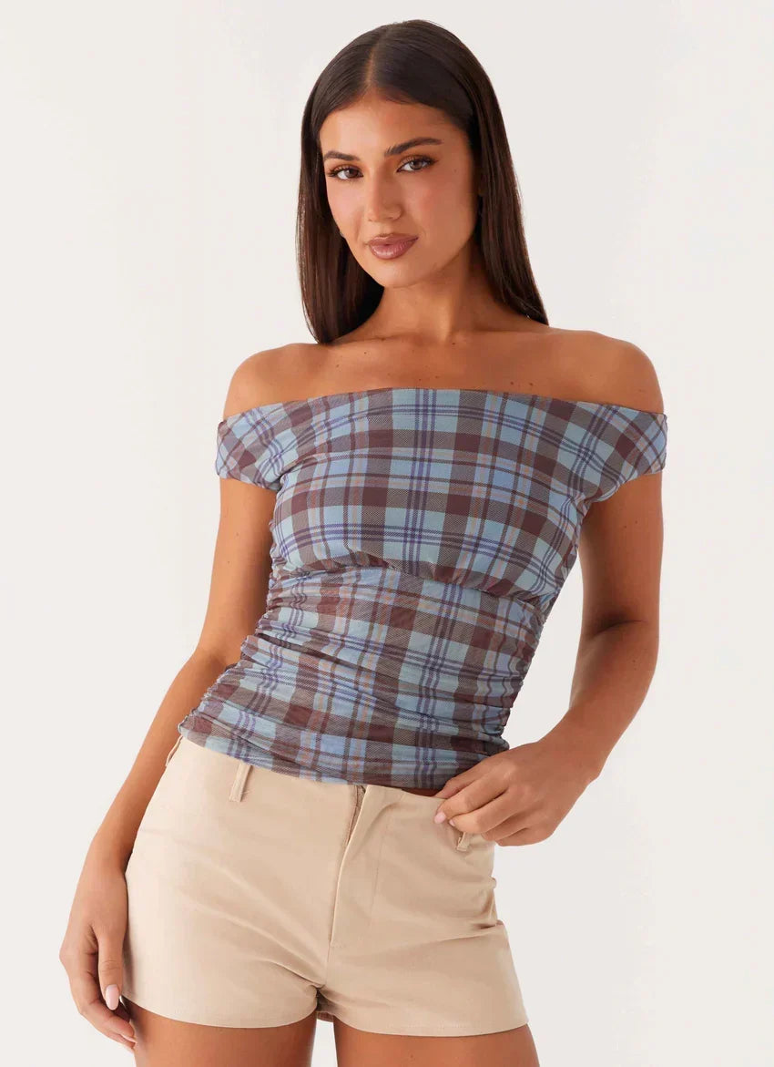 Zahli Off Shoulder Top - Shoreline Check