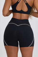 Soft Active Mini Shorts in Black
